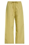 Leset Yoshi Striped Cotton And Lyocell-blend Wide-leg Pants In Yellow
