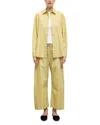 Leset Yoshi Stripe Crop Drawstring Pants In Neutral