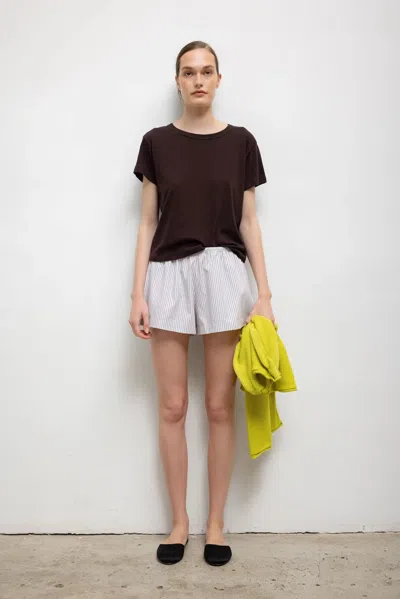 Leset Yoshi Stripe Summer Short In White