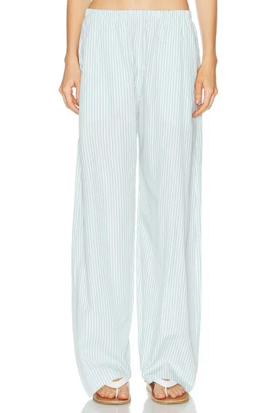 Leset Yoshi Stripe Wide Leg Pant In Blue