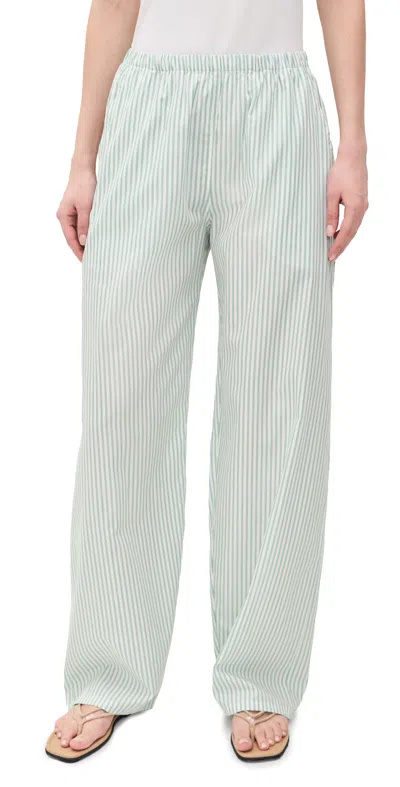 Leset Yoshi Stripe Wide Leg Pants Vert Stripe