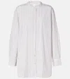 Leset Yoshi Striped Cotton-blend Shirt In White