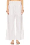 Leset Yoshi Wide Leg Boxer Pant In Gray