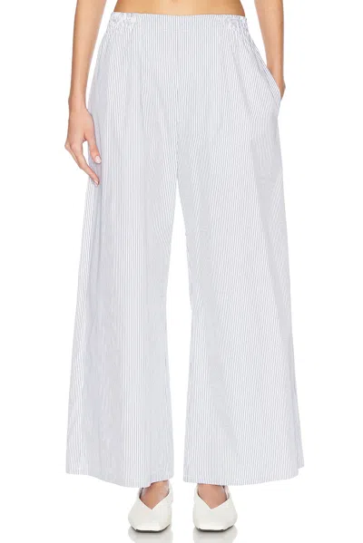 Leset Yoshi Wide Leg Boxer Pant In Seaside Stripe