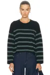 Leset Zoe Breton Stripe Crewneck Sweater In Multi