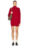 Leset Zoe Oversized Turtleneck In Brick