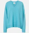 Leset Zoe Wool And Cashmere-blend Sweater In Blue