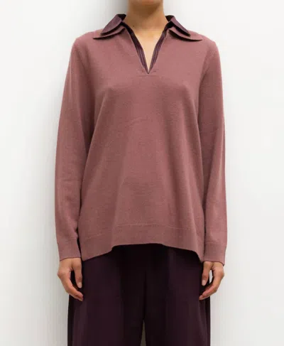 LESET ZOE YOSHI LONG SLEEVE POLO IN MAUD