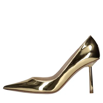 Lesilla With Heel Golden In Oro Marroni