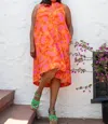 Lesley Evers Kait Swing Dress In Orange Pink