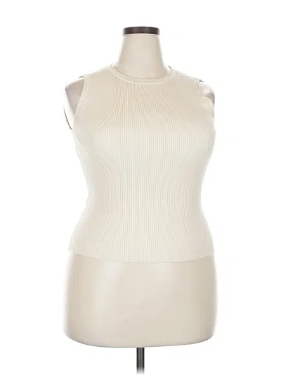 Pre-owned Lesley Evers Sweater Vest In White