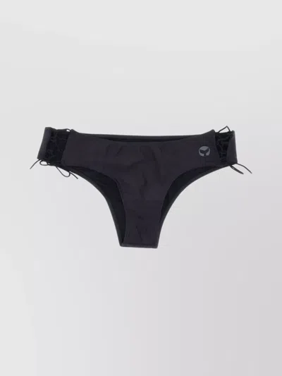 Leslie Amon Bikini Bottom Elasticated Waistband In Black