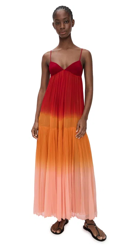 Leslie Amon Carioca Dress Sunrise In Orange