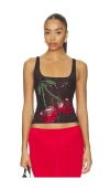 Leslie Amon Cherry Tank Top In Multi