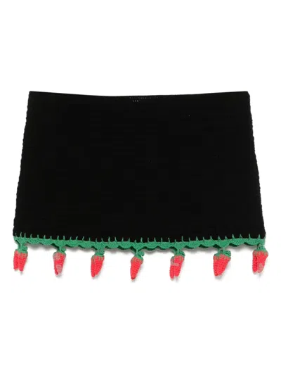 Leslie Amon Chilly Mini Skirt In Black
