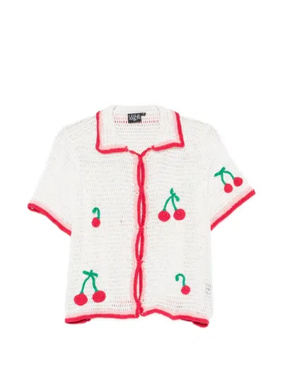 Leslie Amon La Ruby Crochet Shirt In Multi
