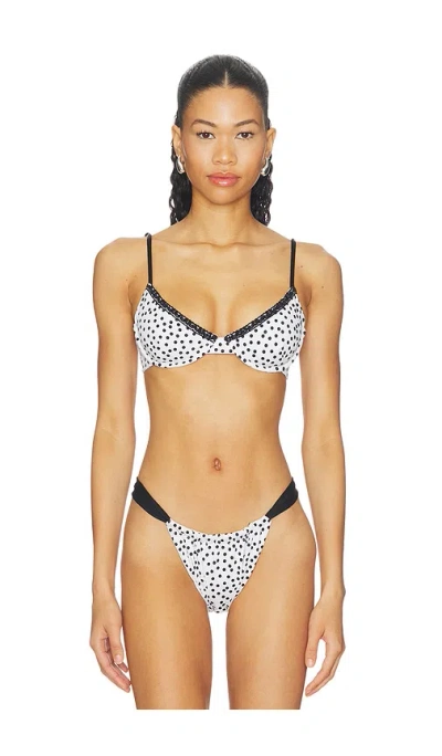 Leslie Amon Maya Bikini Top In Black