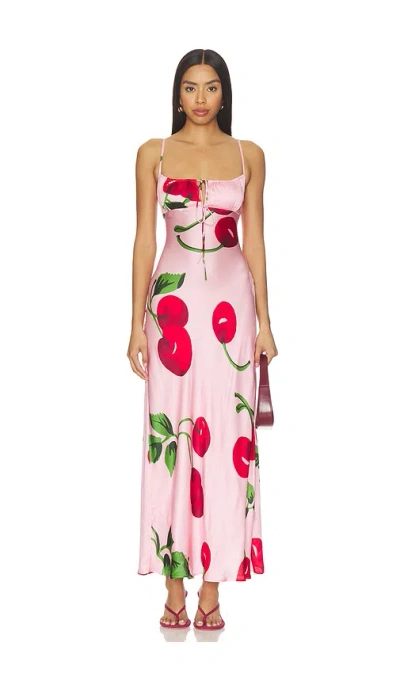 Leslie Amon Ruby Slip Dress In Pink