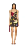 Leslie Amon Tutti Frutti Beaded Mini Dress In 百果糖
