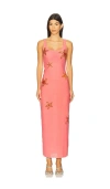 Leslie Amon Starfish Maxi Tank Dress In Red