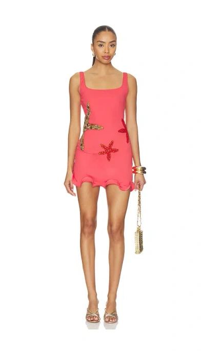 Leslie Amon Starfish Mini Dress In Pink