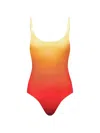 Leslie Amon Sunset Swimsuit In Orange