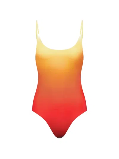 Leslie Amon Sunset Swimsuit In Orange