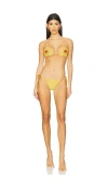 Leslie Amon Treasure Aloha Bikini In Yellow