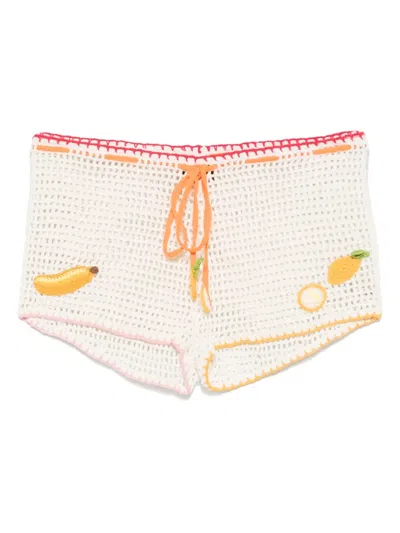Leslie Amon Tutti Frutti Shorts In Neutral