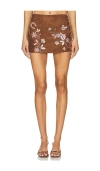 Leslie Amon X Revolve Desert Skirt In Brown