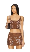Leslie Amon X Revolve Desert Top In Brown