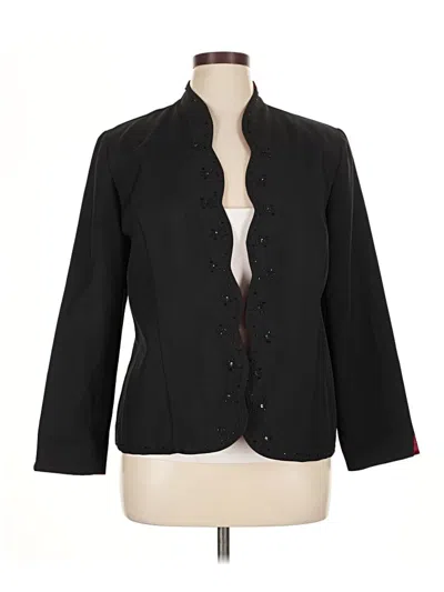 Pre-owned Leslie Fay Blazer Jacket In Black
