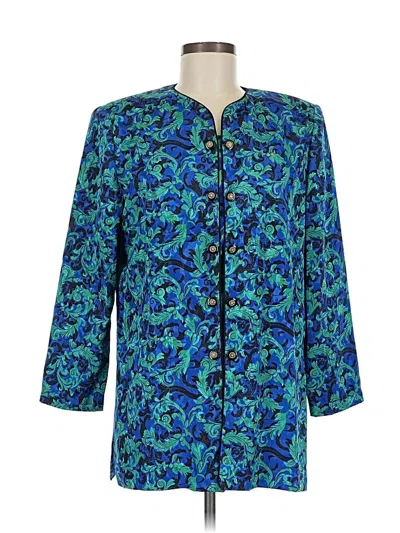 Pre-owned Leslie Fay Blazer Jacket In Blue
