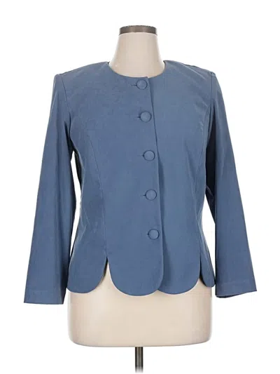 Pre-owned Leslie Fay Blazer Jacket In Blue