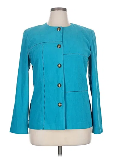 Pre-owned Leslie Fay Blazer Jacket In Blue
