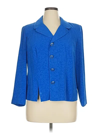 Pre-owned Leslie Fay Blazer Jacket In Blue