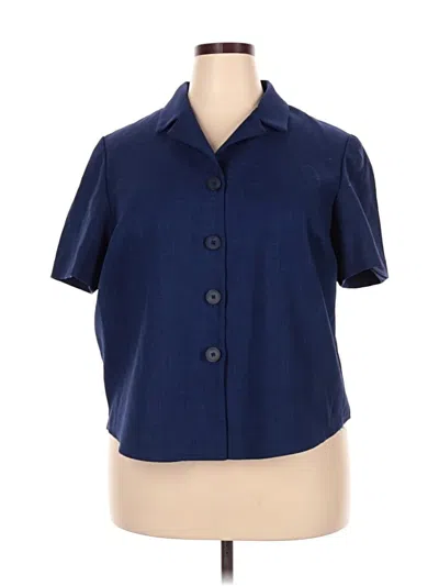 Pre-owned Leslie Fay Blazer Jacket In Blue