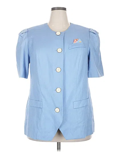 Pre-owned Leslie Fay Blazer Jacket In Blue