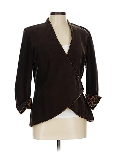 Pre-owned Leslie Fay Blazer Jacket In Brown