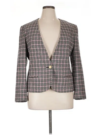 Pre-owned Leslie Fay Blazer Jacket In Gray
