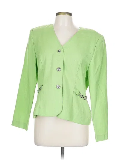 Pre-owned Leslie Fay Blazer Jacket In Green