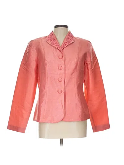 Pre-owned Leslie Fay Blazer Jacket In Pink