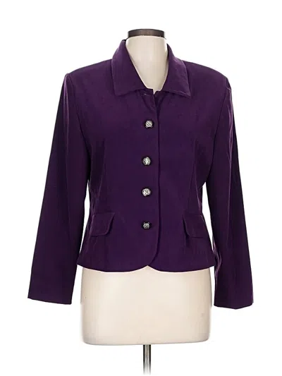Pre-owned Leslie Fay Blazer Jacket In Purple