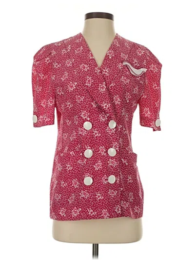 Pre-owned Leslie Fay Blazer Jacket In Red