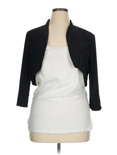Pre-owned Leslie Fay Cardigan Sweater In Black