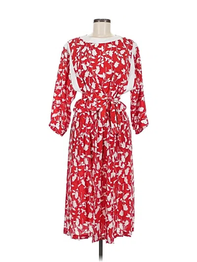 Pre-owned Leslie Fay Casual Dress In Red