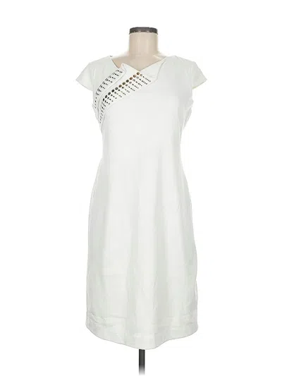 Pre-owned Leslie Fay Casual Dress In White