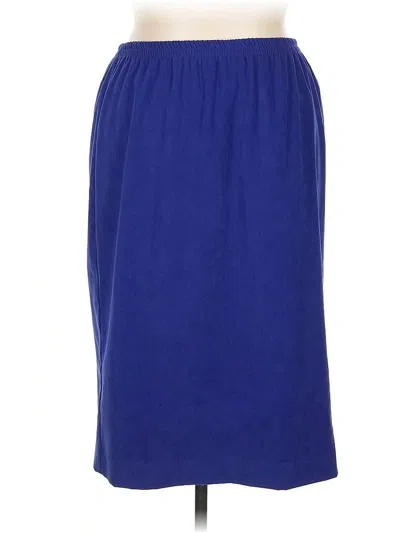 Pre-owned Leslie Fay Casual Skirt In Blue