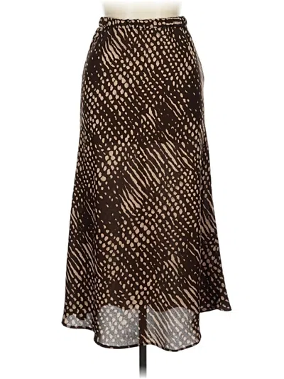 Pre-owned Leslie Fay Casual Skirt In Brown