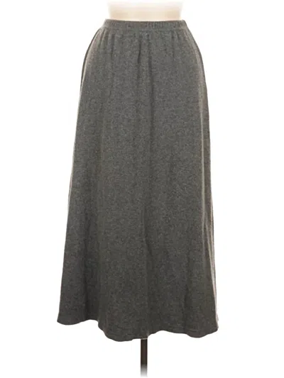 Pre-owned Leslie Fay Casual Skirt In Gray